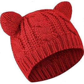 Bonnet Oreilles De Chat En Tricot Pour Femme Et Fille