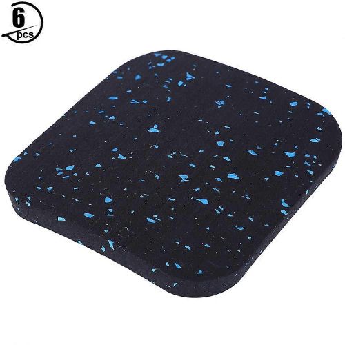 Lot De 6 Coussinets En Caoutchouc Épais Pour Tapis De Course, Amortisseurs De Chocs, Coussins Colorés Pour Salle De Sport À Domicile, Noir Et Bleu, 2025