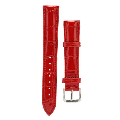 Bracelet De Montre En Cuir Synthétique Avec Boucle Ardillon Rouge, 18 Mm De Large, Anti-Transpiration, Déodorant, Universel, Pour Hommes Et Femmes