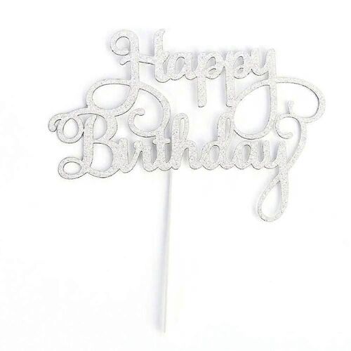 1 Décoration De Gâteau D'anniversaire Avec Carte Insérée, Pour Fête