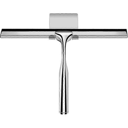 Raclette de douche, raclette de fenêtre, raclette de douche en acier inoxydable, raclette de douche de 12 pouces sans perçage, support mural pour portes de douche, salle de bain, cuisine