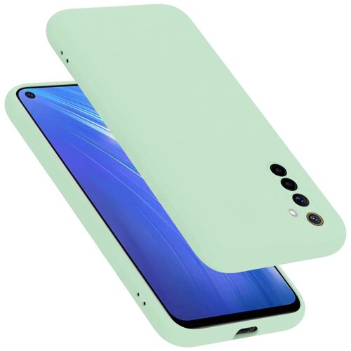 Cadorabo Housse compatible avec Realme 6 4G / 6s en LIQUID LIGHT GREEN - Étui de protection en silicone TPU flexible