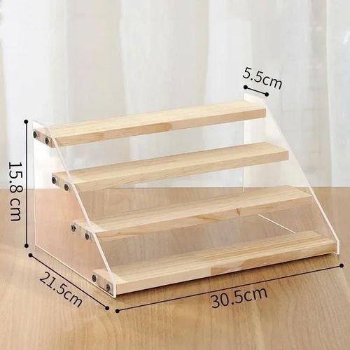 Présentoir De Rangement En Acrylique À 2 À 7 Niveaux,Figurine T1,Vitrine En Échelle,En Bois,Organisateurs Ménagers.4 Tier.