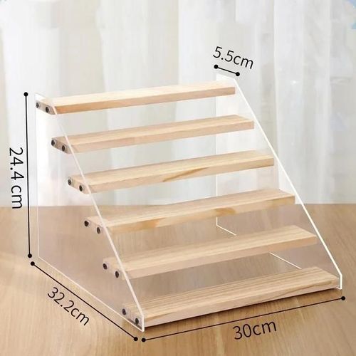 Présentoir De Rangement En Acrylique À 2 À 7 Niveaux,Figurine T1,Vitrine En Échelle,En Bois,Organisateurs Ménagers.6 Tier.