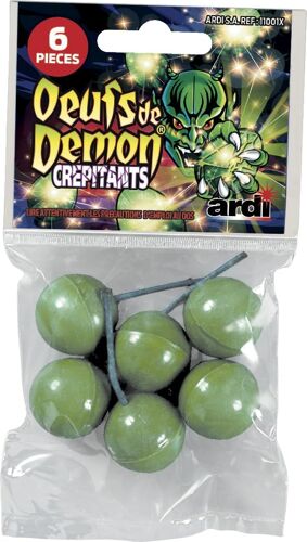 SPARKLERS CLUB Pack de 18 Pétards ?ufs de DÉMON® Crépitants, Idéal pour Vos évènements Entre Amis, Effet et Ambiance Festive Garantie - Catégorie F1