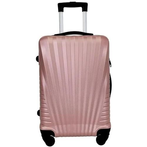 Valise cabine 4 roues 44x30x20cm ABS Rose Gold - Elegance - Trolley ADC