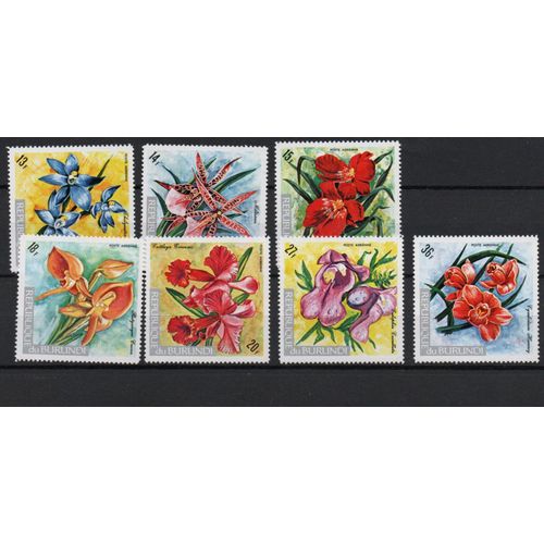 Burundi Timbres Fleurs : Orchidées 1972