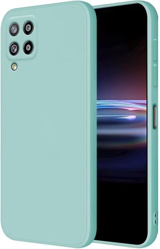 SJZG-Coque Pour Samsung Galaxy A42 5G Protection Étui, (6.6"" Inches) Liquide Tpu Silicone Case Anti Rayures Ultra Mince Souple Cover En Silicone Cyan Clair