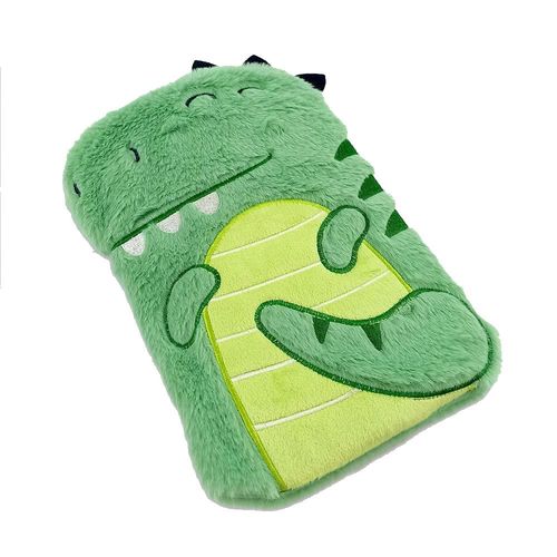 Bouillotte enfant  Dinosaure en fourrure verte