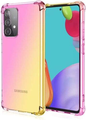 SJZG-Coque Pour Samsung Galaxy A72 / Galaxy A72 5G Étui, (6.7"" Inches) Transparente Dégradée Tpu Silicone Quatre Coins Renfort D'Angle Case