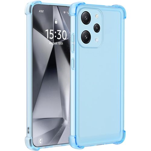 SJZG-Coque Pour Xiaomi Redmi Note 12 5G / Poco X5 5G - Étui Mat Translucide En Silicone Souple Tpu Antichoc Avec Coins Renforcés Et Anti-Traces De Doigt - Bleu