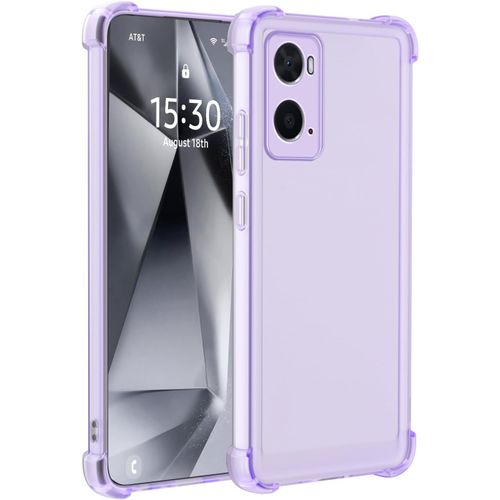 SJZG-Coque Pour Oppo A36 4G/A76 4G/A96 4G/Realme 9I 4G - Étui Mat Translucide En Silicone Souple Tpu Antichoc Avec Coins Renforcés Et Anti-Traces De Doigt - Violet