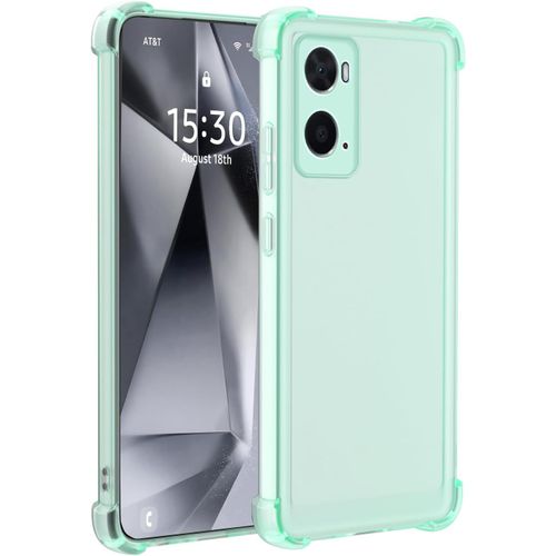 SJZG-Coque Pour Oppo A36 4G/A76 4G/A96 4G/Realme 9I 4G - Étui Mat Translucide En Silicone Souple Tpu Antichoc Avec Coins Renforcés Et Anti-Traces De Doigt - Vert