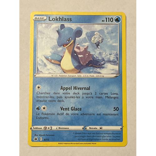 Carte Pokémon Lokhlass 6/15