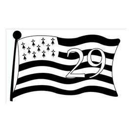 Bretagne Breizh N°29 Drapeau Autocollant Adhésif Sticker Logo 53 - 4 Cm