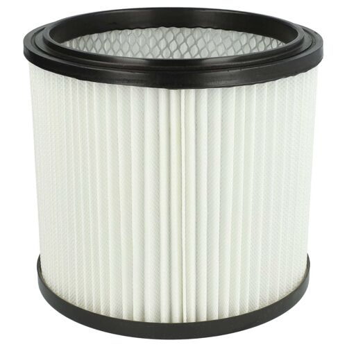 vhbw 1x filtre plissé aspirateur eau et poussière compatible avec MAUK NTS 30l 1200W, NTS 20l 1200W - noir / blanc