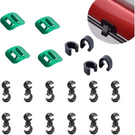 Sept-18 Pièces Bicycle Cable Guide Auto-Adhesive Rotatif Crochets En S Clips/C-Clips Dérailleur Boîtier De Fixation Support Guide Vélo Vtt (Vert)