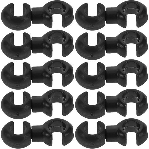 Sept-10 Câbles De Freinage Corde Binder Boucles Pour Vélo Bouton En Corde En Forme De S (Noir)