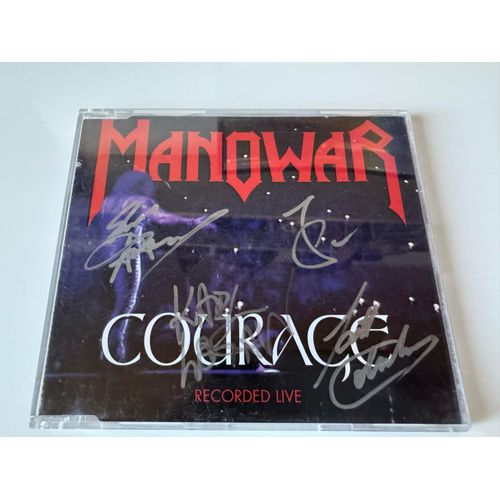 Manowar " Courage" E.P Signe Par Le Groupe Entier