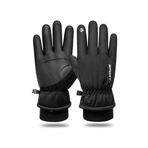 Gants De Ski Imperméables D'hiver Avec Écran Tactile Et Poignée En Cuir