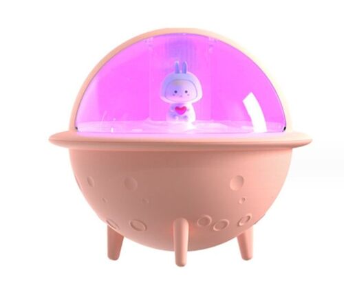 Humidificateur Space Ball avec port USB-C, réservoir d'eau de 350 ml, veilleuse, design compact pour la maison et le bureau