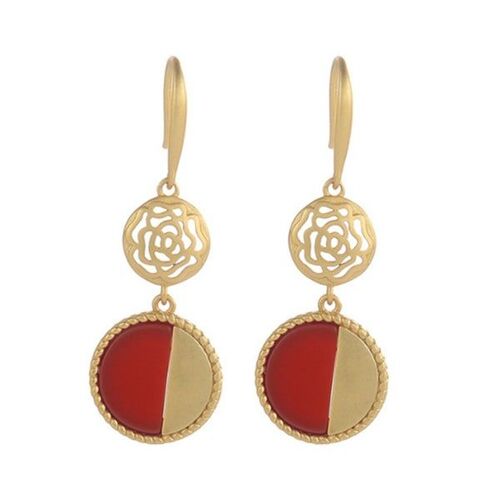 Boucles D'oreilles À Tige Pivoine En Argent S925, Design Léger Et Élégant Pour Femmes