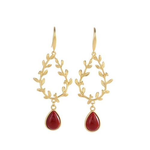 Boucles D'oreilles À Tige En Forme D'oreille De Blé En Argent S925, Bijoux Légers Pour Femmes