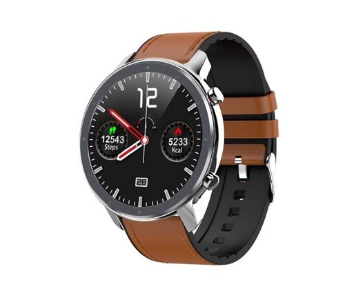 Bracelet Connecté L11, Moniteur De Fréquence Cardiaque, De Pression Artérielle, Ecg, Étanche Ip68, En Cuir