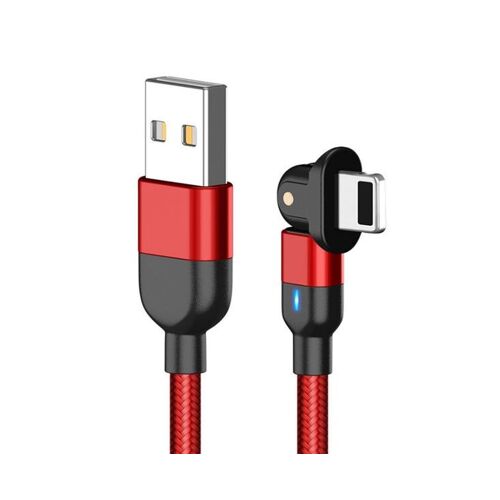 Câble De Charge Rotatif D14 2 M Pour Appareils Apple, Interface 8 Broches, Courant 2,4 A, Indicateur Led
