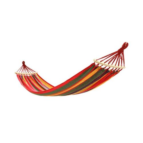 Balançoire Hamac Double D'extérieur 190 X 100 Cm Avec Design Anti-Retournement Et Bâton