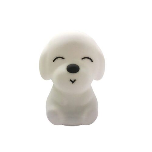 Lampe De Table Usb À Couleurs Changeantes Pour Chambre D'enfant ¿ Veilleuse Rechargeable En Silicone En Forme De Chien Laitier