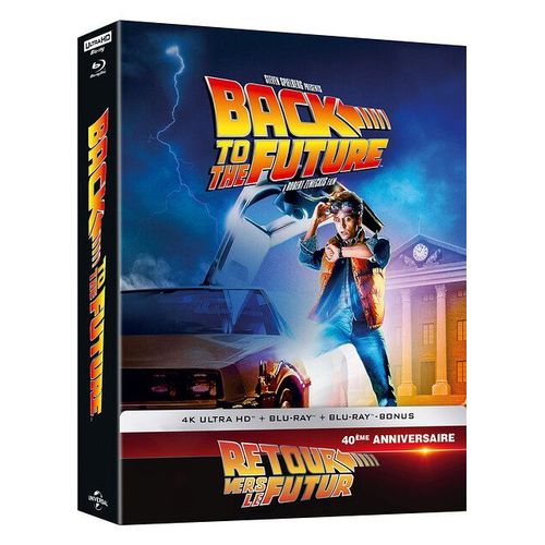 Retour Vers Le Futur - Édition Collector Limitée - 4k Ultra Hd + Blu-Ray + Blu-Ray Bonus + Goodies - Boîtier Steelbook