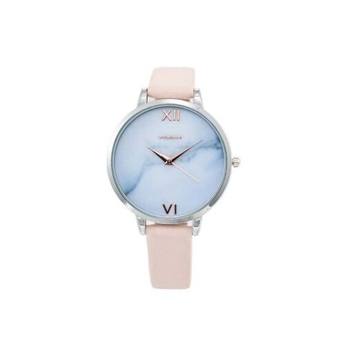 Montre À Boucle Ardillon Ronde Pour Femme - Mouvement À Quartz Étanche - Cadran 36 Mm - Bracelet En Cuir