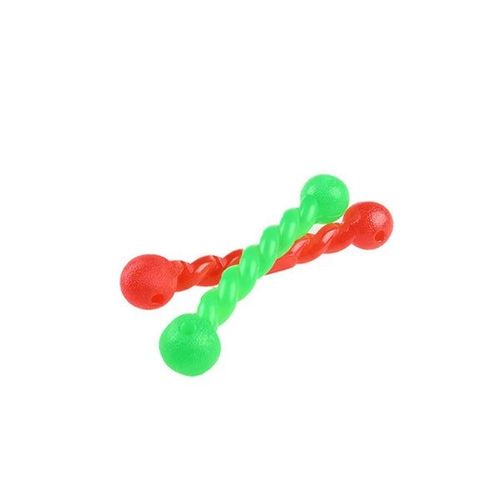 Bâtonnet Molaire En Caoutchouc Pour Le Nettoyage Des Dents De Votre Chien ¿ 30 X 3,5 Cm, Lot De 2 (Rouge Et Vert)