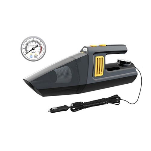 Pompe À Air Et Aspirateur De Voiture 4 En 1 Avec Manomètre Et Éclairage Led