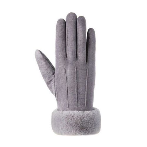 Gants D'équitation En Polaire Gris, Compatibles Avec Écran Tactile, Accessoire D'hiver Chaud