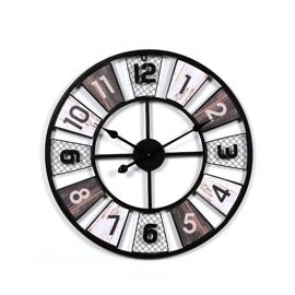 Horloge murale ronde nord-européenne pour salon, cadre en métal, diamètre 60 cm, design minimaliste