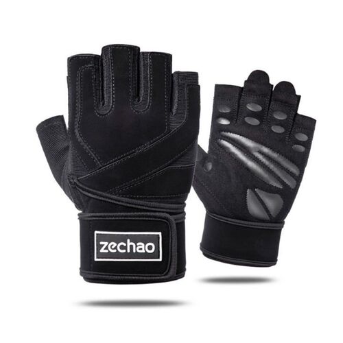 Gants D'entraînement De Fitness Avec Support De Poignet Et Conception Demi-Doigt