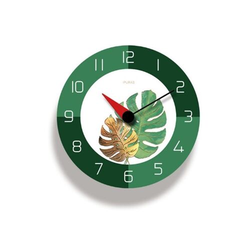 Horloge murale colorée de 12 pouces pour chambre et salon, acrylique et panneau Fuke, mouvement silencieux