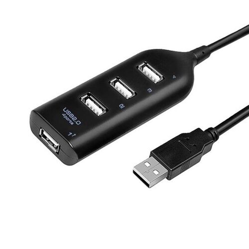 Hub répartiteur USB 4 ports pour PC et ordinateur portable - Adaptateur USB 2.0 pour plusieurs appareils