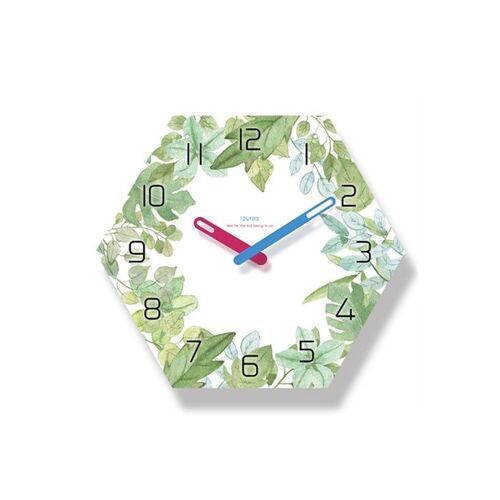 Horloge murale tridimensionnelle de 14 pouces pour chambre et salon ¿ Mouvement silencieux, matériau acrylique