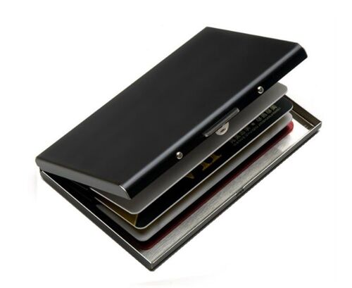 Portefeuille Anti-Rfid Avec Étui En Acier Inoxydable Pour Cartes Et Billets