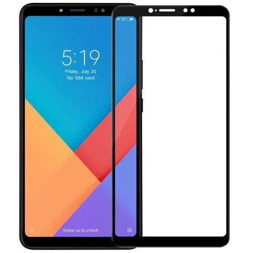 Protection d'écran en verre trempé pour Xiaomi Max 3 ¿ Noir ¿ Couverture complète, anti-explosion, dureté 9H