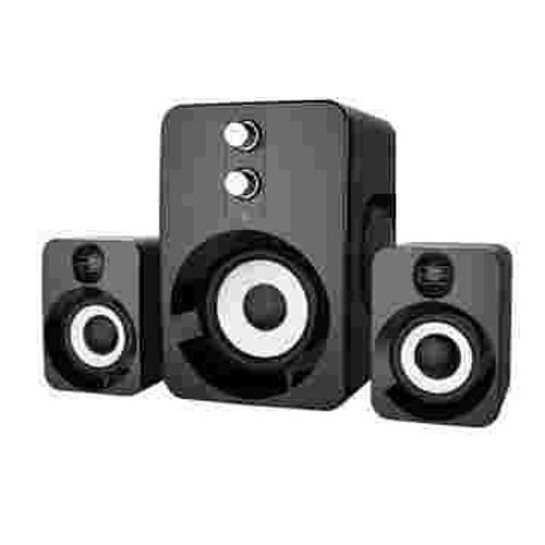 Enceintes USB 2.1 avec prise auxiliaire 3,5 mm pour téléphones portables et ordinateurs - Blanc