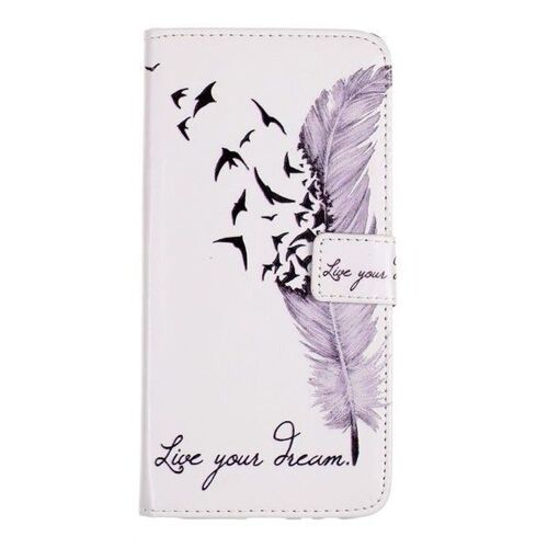 Étui en cuir pour iPhone 11 Pro avec motif en relief et emplacement pour carte, rabat horizontal