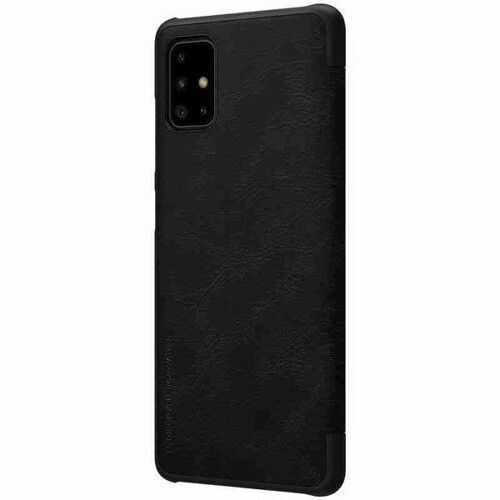 Étui en cuir PU pour Samsung Galaxy A71 2019 - Noir - Antichoc, rabattable, porte-cartes, protection intégrale