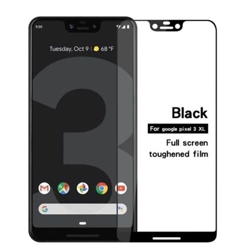 Protection d'écran en verre trempé pour Pixel 3 XL - 0,3 mm 9H 2,5D - Noir