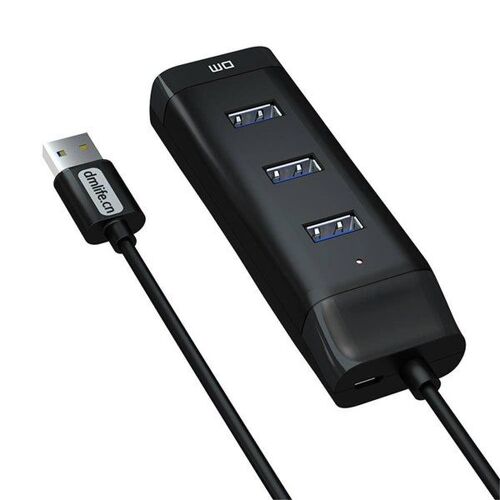 Adaptateur hub USB 3.0 4 ports pour iPhone, Huawei, PC, ordinateur portable, avec câble, modèle CHB007