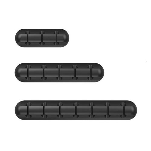 Lot de 3 clips de gestion de câbles en silicone pour organiser les câbles de charge et USB