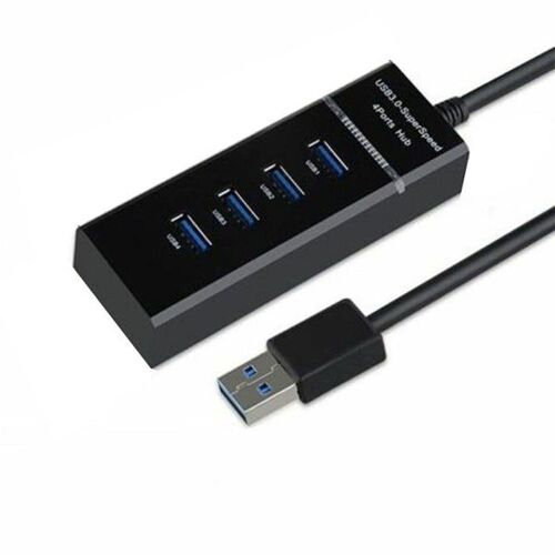 Hub USB 3.0 4 ports avec commutateurs indépendants - Noir